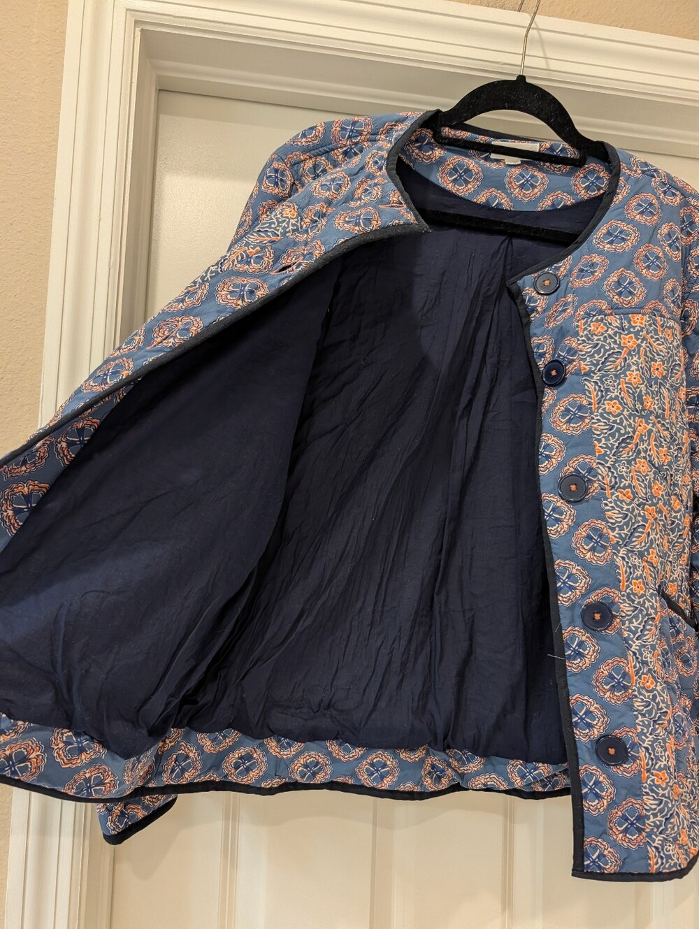 Roller Rabbit Quilted Button Front Cotton Jacket Size Large - Picture 4 of 7